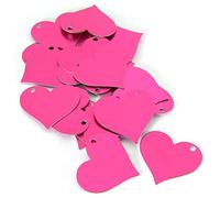 Bedazzlinbeads 20 colgantes de aluminio anodizado en forma de corazón diagonal de 1 pulgada para estampado o grabado, Metal, No es una piedra preciosa