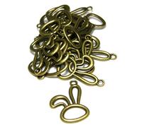 Bedazzlinbeads 20 colgantes huecos de 1 1/4 pulgadas para collares, pulseras, aretes y mucho más (bronce antiguo)