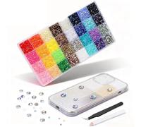 Bedazzling Kit - Resin Jelly Rhinestones for Bedazzling, Multicolor 3mm Flatback Gems for Nail Art Crafting Book Makeup Diamond Art (32,000 Pcs)