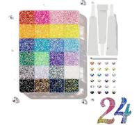 Bedazzling Kit - Resin Jelly Rhinestones for Bedazzling, Multicolor 3mm Flatback Gems for Nail Art Crafting Book Makeup Diamond Art (24,000 Pcs)