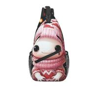 Bedbliss Mochila cruzada para el hombro, bolsa de pecho, gimnasio, viajes, senderismo, mochila casual, Axolotl Christmas 12, Talla única