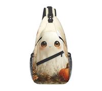 Bedbliss Mochila cruzada para el hombro, bolsa de pecho, gimnasio, viajes, senderismo, mochila casual, Calabaza fantasma de Halloween 20, Talla única