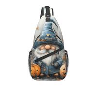 Bedbliss Mochila cruzada para el hombro, bolsa de pecho, gimnasio, viajes, senderismo, mochila casual, Gnomos de Halloween 16, Talla única