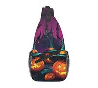 Bedbliss Mochila cruzada para el hombro, bolsa de pecho, gimnasio, viajes, senderismo, mochila casual, Halloween 11, Talla única