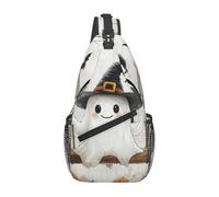 Bedbliss Mochila cruzada para el hombro, bolsa de pecho, gimnasio, viajes, senderismo, mochila casual, Halloween Ghost 5, Talla única