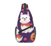 Bedbliss Mochila cruzada para el hombro, bolsa de pecho, gimnasio, viajes, senderismo, mochila casual, Halloween Dog 2, Talla única