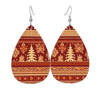 Bedbliss Pendientes colgantes de piel con forma de lágrima para mujer, accesorios de joyería, talla única, Cuero, Sin piedra preciosa