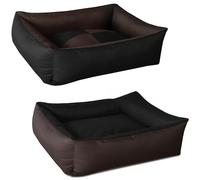 BedDog 2en1 colchón para Perro MAX Quattro L Aprox. 80x65 cm, 8 Colores, Cama, sofá,Cesta para Perro, Marron/Negro