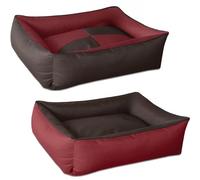 BedDog 2en1 colchón para Perro MAX Quattro XXL Aprox. 120x85 cm, 8 Colores, Cama, sofá,Cesta para Perro, Rojo/marrón