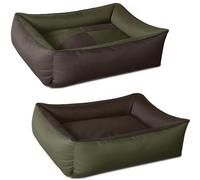 BedDog 2en1 colchón para Perro MAX Quattro XXXL Aprox. 150x110 cm, 8 Colores, Cama, sofá,Cesta para Perro, Verde/Marron