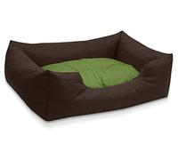 BedDog colchón para Perro Mimi S hasta XXXL, 26 Colores, Cama, sofá, Cesta para Perro, M marrón/Verde