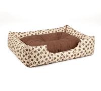 BedDog colchón para Perro Mimi S hasta XXXL, 26 Colores, Cama, sofá, Cesta para Perro, S Beige/marrón