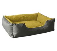 BedDog® LUPI colchón para Perro S hasta XXXL, 24 Colores, Cama para Perro, sofá para Perro, Cesta para Perro, S Gris/Amarillo