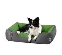 BedDog LUPI colchón para Perro S hasta XXXL, 24 Colores, Cama para Perro, sofá para Perro, Cesta para Perro, XL Gris/Verde