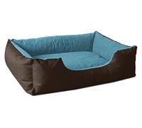 BedDog® LUPI colchón para Perro S hasta XXXL, 24 Colores, Cama para Perro, sofá para Perro, Cesta para Perro, M marrón/Azul