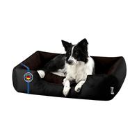 BedDog LUPI colchón para Perro S hasta XXXL, 24 Colores, Cama para Perro, sofá para Perro, Cesta para Perro, L Negro/marrón