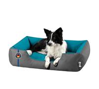 BedDog LUPI colchón para Perro S hasta XXXL, 24 Colores, Cama para Perro, sofá para Perro, Cesta para Perro, L Gris/Azul
