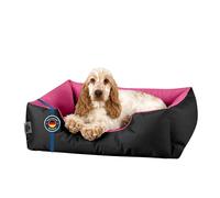 BedDog® LUPI colchón para Perro S hasta XXXL, 24 Colores, Cama para Perro, sofá para Perro, Cesta para Perro, S Negro/Rosa