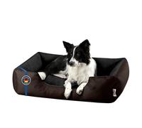 BedDog LUPI colchón para Perro S hasta XXXL, 24 Colores, Cama para Perro, sofá para Perro, Cesta para Perro, L marrón/Negro