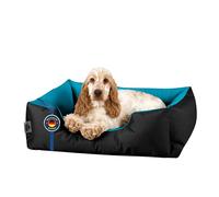 BedDog® LUPI colchón para Perro S hasta XXXL, 24 Colores, Cama para Perro, sofá para Perro, Cesta para Perro, M Negro/Azul