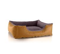 BedDog Perro/Gato Cama Teddy S à XXXL, 14 Colores a Elegir, de Cordura y Microfibra, Cama para Perros Lavable, cojín para Perros, para Interiores y Exteriores, tamaño L, Dorado/Marron