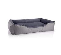 BedDog Perro/Gato Cama Teddy S à XXXL, 14 Colores a Elegir, de Cordura y Microfibra, Cama para Perros Lavable, cojín para Perros, para Interiores y Exteriores, tamaño XXL, Gris/Gris