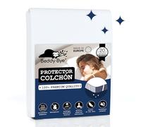 Beddy-Bye - Protector de colchón 160x200 cm Impermeable y Transpirable - Funda con 4 Esquinas Elásticas Eco-Responsable Certificado Oeko-Tex®