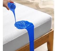 Bedecor Protector Colchon 150x200 Impermeable de Cinco Caras, Funda Colchon de Rizo Transpirable y Hipoalergénico, Algodón Cubre Colchon Prevenir Las Chinches y Ácaros con Faldón Elástico