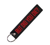 BedEuu 1 llavero de aviación al por mayor con texto en inglés "Do Not Pull Danger Remove Before Flight" en ambos lados bordado para llave de coche, Diseño 4, 13 cm
