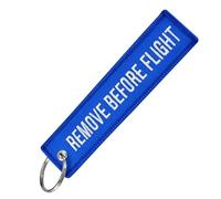 BedEuu 1 x Llavero mayorista de aviación, con la inscripción "No tirar peligro, quitar antes del vuelo", bordado en ambos lados, llavero para coche, accesorio, Diseño 22, 13 cm