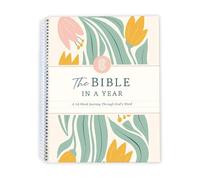 BedEuu The Bible in A Year: A 52 Week Study Through Gods Word - Guía de estudio bíblico en espiral, plan de estudio bíblico de 52 semanas para mujeres (tamaño A5), 1 unidad
