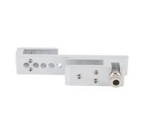 Bediffer 12 Hole Limit Glass Door Lock Sturdy Metal Latch for Bathroom Hotel Home Sliding Doors 8 12mm Thick Aluminum Alloy Stainless Steel (Silver 12mm / 0 . 5in)