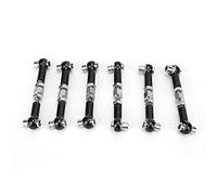 Bediffer Aleación de Aluminio Servo Enlaces Ajustables Juego de Varillas de Amarre Durable Excelente Precisión para RC Car 1/10 Buggy Tourning Car 47 Mm 6 Piezas Accesorios (#3)