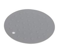 Bediffer Almohadilla Aislante Redonda de Silicona con Diseño Antideslizante para Cocina y Mesa de Comedor, 16,9 Cm, Material de Silicona Duradero, 1 Unidad (Gris Profundo)