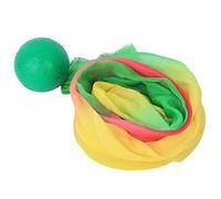 Bediffer Bola de Seda para Ejercicio de Tai Chi, Bola Ligera y Suave de Fuerza, Suministros de Rendimiento de Hilo de Gasa Ajustable de 150cm (Ovillo Verde + Hilo de Colores 1,5 Metros)