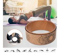 Bediffer Círculos de Rueda de Yoga de Goma PU de Alta Densidad para Entrenamientos, Fuertes y Resistentes a Desgarros, Perfectos para Entusiastas del Fitness, 1 Rueda de Yoga (Anillo interior de