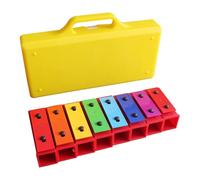 Bediffer Colorido 8 Notas Xilófono Educativo Glockenspiel Instrumento con 2 Mazos para Niños
