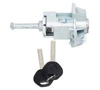 Bediffer Conjunto de Cilindro de Cerradura de Puerta Delantera Izquierda con Llaves, Metal Duradero para Reemplazo E46 325i 330i 330xi 2001-2006
