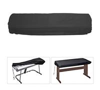 Bediffer Cubierta Antipolvo para Teclado de Piano Digital, Suave y Transpirable, Color Negro, Material Compuesto Impermeable, 61 Teclas, Protege de Arañazos, para Teclistas (88 teclas negras)