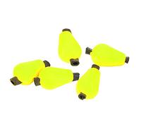 Bediffer Flotador de Espuma con Forma de Gota de Agua, 5 uds., Indicador de Huelga de Alta Flotabilidad para Accesorios de Aparejos de Pesca con Mosca, Naranja/Amarillo Fluorescente, 2cm de Longitud