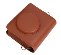 Bediffer Funda de Cuero PU para Cámara MS300 2 en 1, Bolsa Protectora Elegante y Práctica con Correa para el Hombro (Marrón)