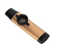 Bediffer Instrumento Musical Kazoo de Metal con Ajuste Ajustable para Divertirse Tarareando - Diseño de Resina y Metal Duradero con 5 Diafragmas de Flauta (Oro)