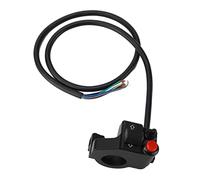 Bediffer Interruptor de Manillar de Motocicleta Izquierda de 22 Mm, Señal de Giro de Bocina Compacta 3 en 1 para Motocicletas, Vehículos Todo Terreno y Scooters