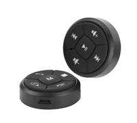 Bediffer Juego de Botones de Control del Volante Inalámbrico Versátil para GPS de Coche y Control de Música en Negro ABS Duradero 2 Unidades