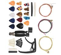 Bediffer Kit de Cambio de Cuerdas de Guitarra, 36 Uds. Con Cortador Enrollador de Púas de Capo para Guitarristas, Cuerdas de Calidad Duraderas
