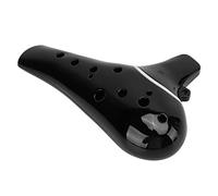 Bediffer Ocarina 12 Agujeros Instrumento de Viento Profesional Llave C Portátil para Principiantes Viajes Compacto ABS Negro