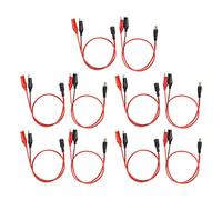 Bediffer Pinza de Cocodrilo a Cable Adaptador de CC Conector Duradero de 50 Cm para Carga y Prueba de Batería 5 Juegos Cobre PVC
