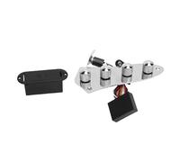 Bediffer Placa de Control de bajo de Metal Precableado Sonido Rico EQ de 3 Bandas para Amantes de la Música Hierro ABS Negro (Plata)