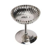 Bediffer Taza para Servir Helado de Acero Inoxidable, Elegante Forma de Copa para Postre y Pudín, Cuenco para Helado con Patas para Uso Doméstico