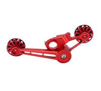 Bediffer Tensor de Cadena de Bicicleta 10T, Guía de Aleación de Aluminio Duradera para Bicicleta Plegable, Evita la Caída de la Cadena, Adecuado para Sistemas de Velocidad Internos (Roja)